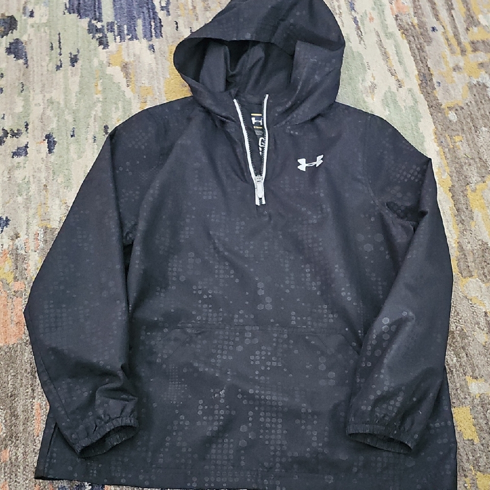 Under Armour Men's Black Patterned Windbreaker